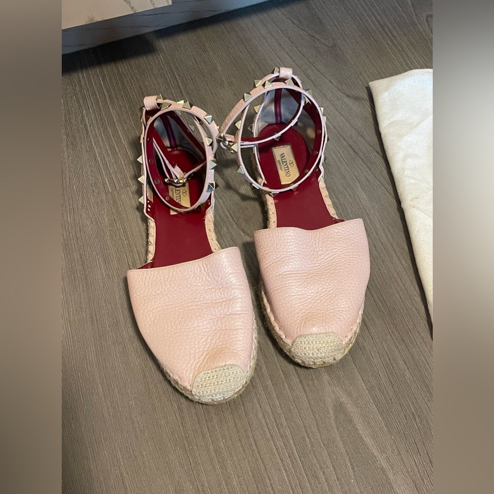 Valentino Leather Espadrilles